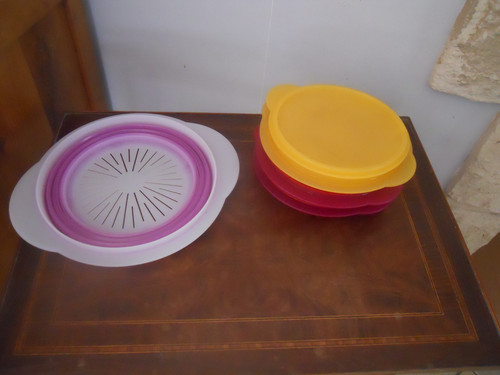 Tupperware lot 3 assiettes - lot,