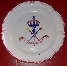 ASSIETTE FAIENCE DES ISLETTES COURONNE EPEE VIVE LA NATION