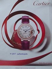 PUBLICITE CARTIER MONTRE BALLON BLEU BIJOUX DE 2016 FRENCH AD ADVERT PUB RARE