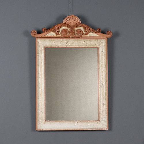Miroir ancien bois laqué - miroir,
