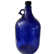 Bonbonne, bouteille dame jeanne bleu xxl