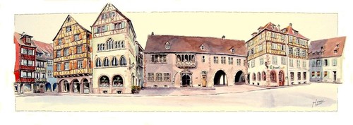 Reproduction aquarelle - reproduction, d'aquarelle