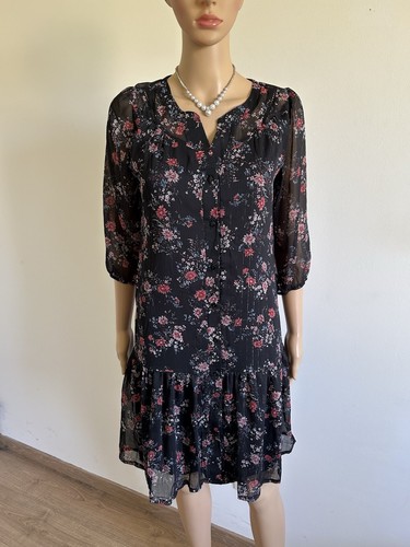 Robe noire fleurie neuve - robe,