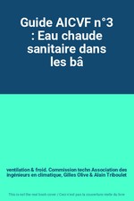 Guide AICVF n°3 : Eau chaude