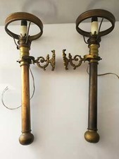 Paire de lampes torches de bateau en bronze