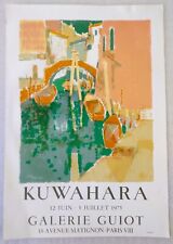 KUWAHARA MASAHIKO affiche originale lithographiée MOURLOT exposition 1975
