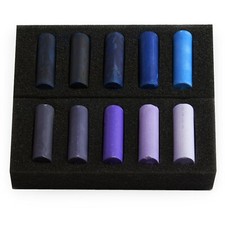 10 X Royal Talens Rembrandt Doux Pastels - Demi Taille - Chaud Bleus + Deep