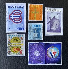 Lot de 6 timbres de Slovaquie années diverses - encore sur fragment M93
