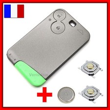 Coque Clé Plip Carte Compatible Renault Laguna Vel 2 Boutons +2 Switch+Lame+Pile