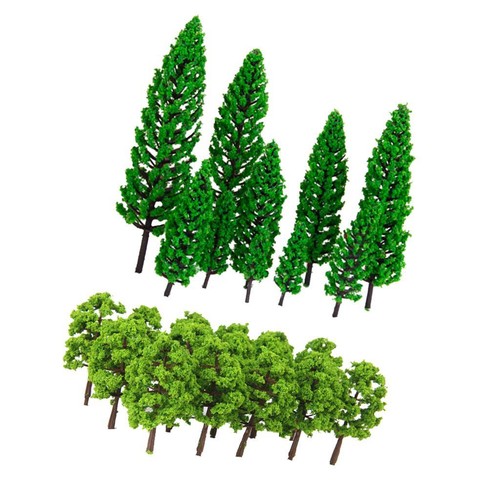 30pieces vert modèle - , arbres