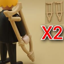 X2 Playmobil béquille pirates sont soutien perroquet blessés 