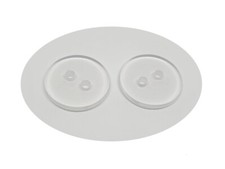 5 BOUTONS Acrylique TRANSPARENT rond 20 mm 2 trous - creation couture diy