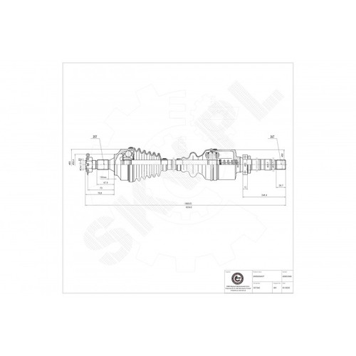 Arbre transmission cardan - arbre,