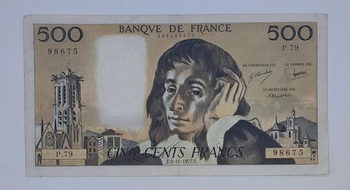 Billet 500 francs pascal - pascal, émis