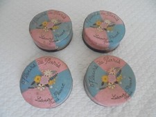 4 boîte à poudre ancienne 4 roses différents