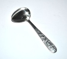 Cuillère à bouillie vintage en métal argenté DONALD DUCK couvert enfant