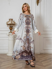 Robe abaya florale élégante - robe,