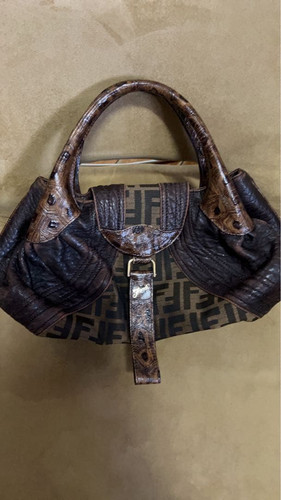 Fendi zucca canvas and - zucca, leather