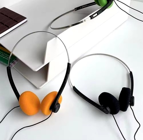 Casque audio filaire orange - audio,