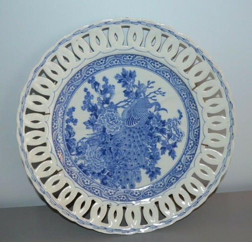 Ancien plat décoratif à - ,