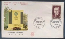 Enveloppe Premier Jour Timbre Georges Mandel N° 1423 Oblitéré Chatou 1964