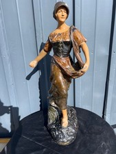 La Semeuse plâtre polychrome signé Ch Ruchot