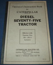 Manuel D'Entretien Du Bulldozer Caterpillar Soixante-Quinze 75