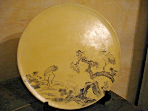 Plat decoratif peint main - decoratif,