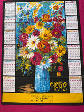 Torchon ancien calendrier 1972