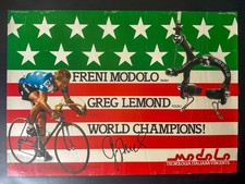 Greg LeMond Signed Poster Signé Modolo Vintage