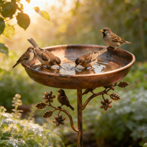 Bain oiseaux sur pied - bain,