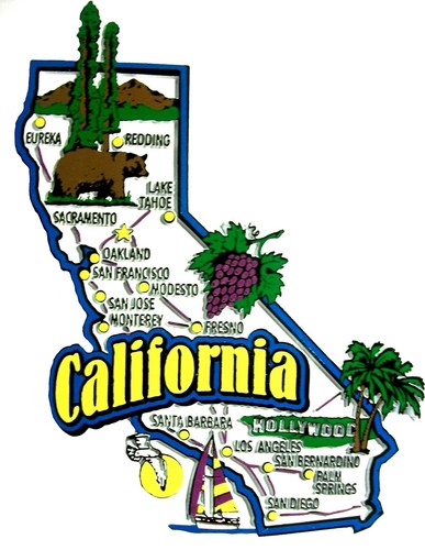 California jumbo state map - california,