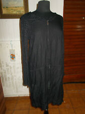 Robe droite à resserer à la taille bi-matières noir à pois MISS CAPTAIN 42 14UK