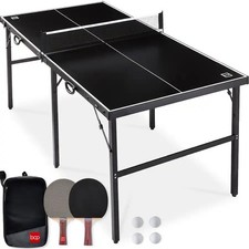 Portable Ping Pong Table Black