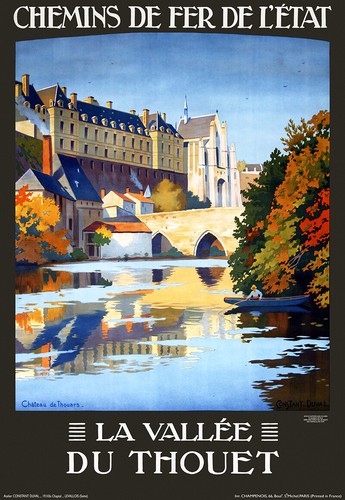 Affiche chemin fer état - chemin,