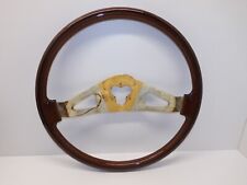 -GRAND VOLANT BOIS COULEUR ACAJOU A ADAPTER de BATEAU CAMION AUTO COLLECTION  D