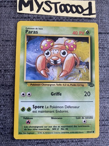 Carte pokemon paras - carte,