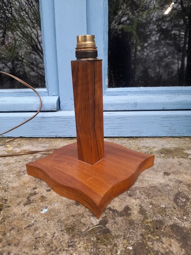 Lampe bois style art déco - en,