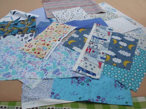 Lot petits coupons tissu - lot,