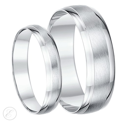 18ct blanc anneaux - mat, &