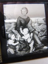 plaque de verre,la vierge a la