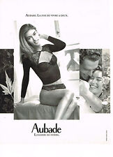 PUBLICITE ADVERTISING 034   1992   AUBADE  lingerie body sous vetements