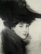 Portrait eau forte consuelo - eau,