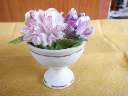 Bouquet fleurs porcelaine - bouquet, de