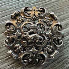 Broche ancienne « Salamandre - François 1er » - Metal Argente
