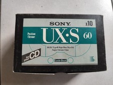 Cassettes Sony UX-S 60 TYPE II Position Chrome Box 10 Cassette Made In France 90
