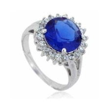 925 Argent Rond Tanzanite