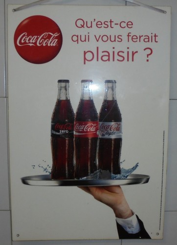 Coca cola plaque panneau recto - panneau,