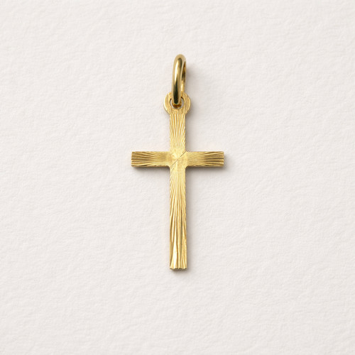 Pendentif croix gravé or - croix,
