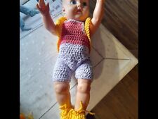 baigneur vintage 40 cm, plastique  souple,  articulé 